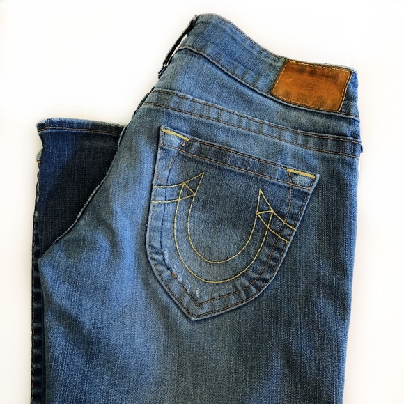 True Religion Denim - TRUE RELIGION Jeans Yellow Button / Stitching 29